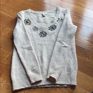 J crew embellished sweater size XS